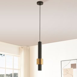 Pendul Lulled din metal negru/auriu, reglabil, pentru interior
