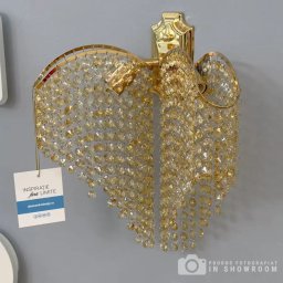 Aplica de perete cu cristale Sapphire, 2x E14, auriu lucios