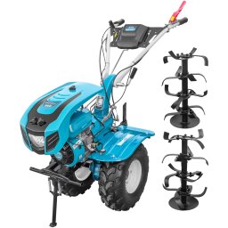 Motocultor DAKARD DKD HS 1000B NEW Benzina 7.5 CP latime 80 cm + Capota cu far LED + Roti ATV 19/7-8