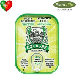 COCAGNE Conserva file sardine portugheze in ulei de masline cu lamaie 100 gr