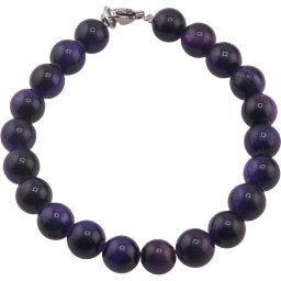 Bratara Ochi de tigru mov sfere 8mm