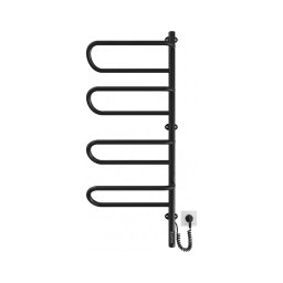 ELECTRA Uscător rotativ electric pentru prosoape 120W/230V 102,5x44,5 cm inox/negru, montare pe partea dreaptă