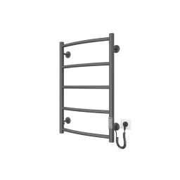 Radiator baie tip scară CLASSIC 65W/230V 66x42 cm inox/antracit, racord pe partea dreaptă