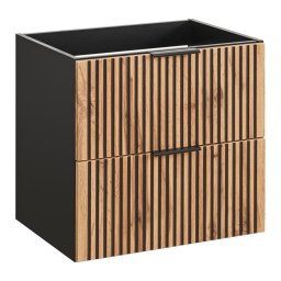 COMAD XILO BLACK WOTAN 82-60-D-2S-Corp de baie sub lavoar XILO negru/stejar