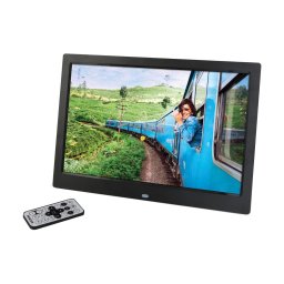 Sencor - Ramă foto digitală 13,3" cu difuzor 230V, antracit + telecomandă