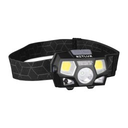 Retlux - Lanternă frontală LED reîncărcabilă cu senzor, 3 W, 900 mAh, IP44, negru