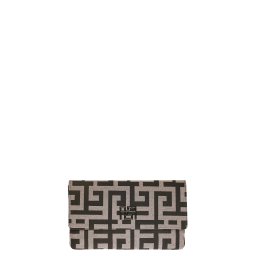 AMES Geantă Epos Large Clutch beige black