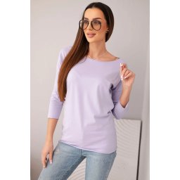 Bluză de damă Kesi cu decolteu tip barcă, violet deschis