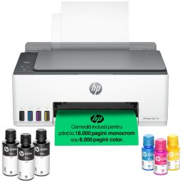 Multifunctional inkjet color CISS HP Smart Tank 580 All-in-One, USB, Wireless, Apple AirPrint, A4, 18.000 de pagini alb-negru sau 6.000 de pagini color