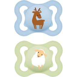 MAM Air 0+ months suzetă Blue/ Green 2 buc