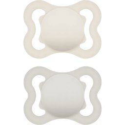 MAM Supreme 0m+ suzetă Beige/ Grey 2 buc