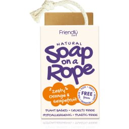 Friendly Soap Soap on a Rope Orange & Grapefruit săpun natural pe șnur 95 g