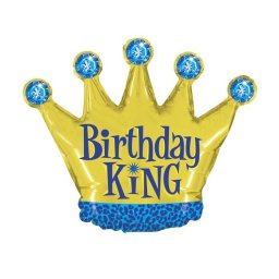 Balon folie mini figurina coroana rege Little King 32 38 cm