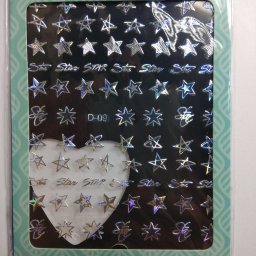 Sticker for nail art (silver) D-09
