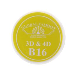 Gel UV 4D plastilina, gel plastart, Global Fashion, B16, 7g, culoare galben