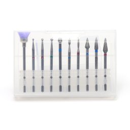 Set of tips for hardware manicure 01, 10 pcs.