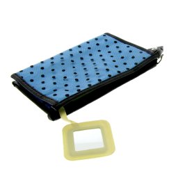 Organizator de cosmetice de culoare albastră guipure