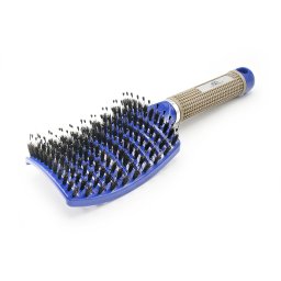 Perie de păr largă cu peri naturali Global Fashion 1501 albastră