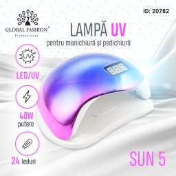 Lampă de unghii Sun-5 Led/Uv 5 plus 48 W, Albastru cameleon