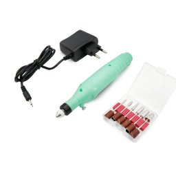 Freza electrica YB-26, pila electrica manichiura, 15 W, 1000 rpm, culoare verde