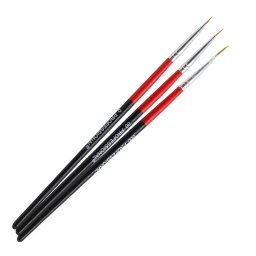 Set de perii negre, subțiri 3 bucati Professional