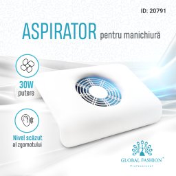 Aspirator praf unghii, 30W, Alb