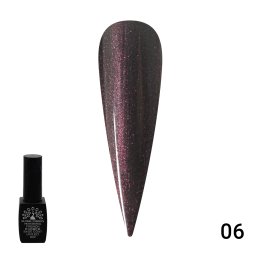 Cauciuc baza de gel lac de unghii french-ul negru cu шиммером, Rubber Base Coat Black French, 8 ml, Global Fashion 06