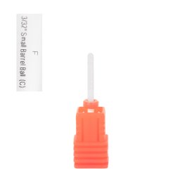 Ceramic Cuticle Ball, Red Notch, F 3/32 Small Barrel Ball (C)