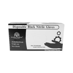 MĂNUȘI DIN NITRIL 100 BUC BLACK-XS