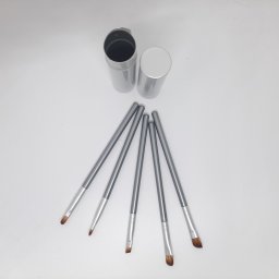 Set de pensule pentru ochi, 5 bucăți (culoare argintie)