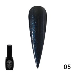 Cauciuc baza de gel lac de unghii french-ul negru cu шиммером, Rubber Base Coat Black French, 8 ml, Global Fashion 05