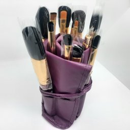 Set de pensule de machiaj, 15 bucăți (cutie lila)