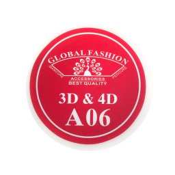 Gel UV 4D plastilina, gel plastart, Global Fashion, A06, 7g, rosu