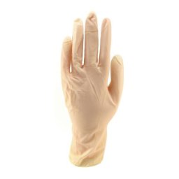 Mănuși de latex de culoare bej L 100 buc