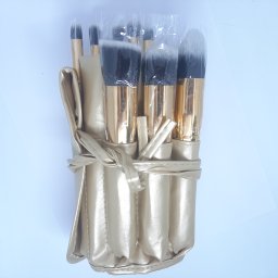 Set de pensule de machiaj, 10 bucăți (capac auriu)