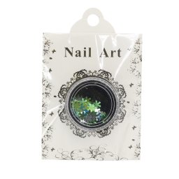 Fulgi de zăpadă verde și albastru decor Nail Art