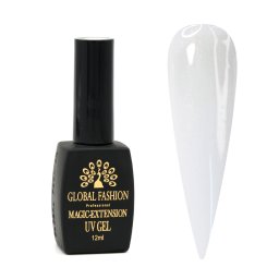 Gel UV cu sclipici, Magic-Extension, Global Fashion, 12 ml, Alb, G02