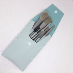 Set de pensule de machiaj portabile, 8 bucăți (cutie de culoare mentă)