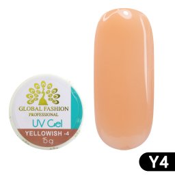 Gel pentru construirea unghiilor, camuflaj-4, Global Fashion Yellowish-4, 15 g