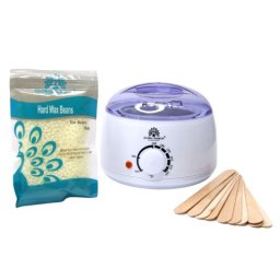 Set epilare - incalzitor ceara, 10 spatule, ceara eleastica 100g
