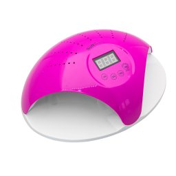 Lampa profesionala unghii LED/UV Sun 669, 48W, ecran digital, uscare 10s-99s, fund detasabil, roz