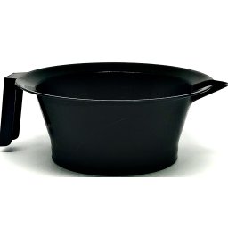 Castron de vopsea de păr cu bandă de cauciuc, negru