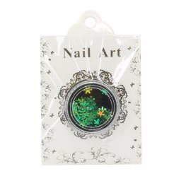 Nail Art verde fulgi de zăpadă verde decor