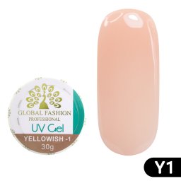 Gel pentru construirea unghiilor, camuflaj-1, Global Fashion Yellowish-1, 30 g