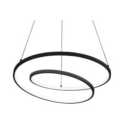 Ideal Lux - Lustra LED dimabilă cu cablu OZ LED/55W/230V, Ø 80 cm, CRI 90, neagră
