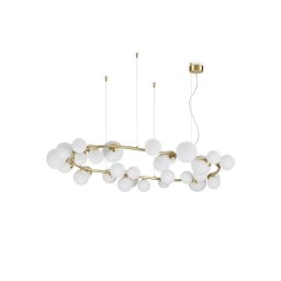 Ideal Lux - Lustra LED suspendată pe cablu PERLAGE 30xG9/3W/230V 143 cm auriu/alb