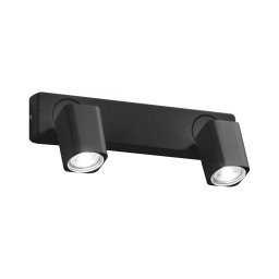 Ideal Lux - Spot LED de perete RUDY, 2x GU10, 7W, 230V, CRI 90, negru