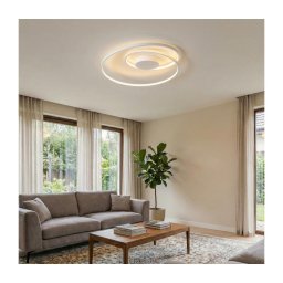 Ideal Lux - Plafonieră LED dimabilă OZ LED, 48W, 230V, Ø60 cm, CRI 90, alb