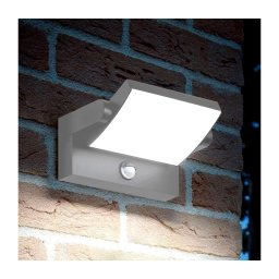 Ideal Lux - Aplică LED de exterior cu senzor SWIPE LED/21W/230V CRI90 IP54 gri
