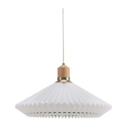 Halo Design 744268- Lustră suspendată PARIS 1xE27/60W/230V Ø 56 cm alb/alamă/stejar